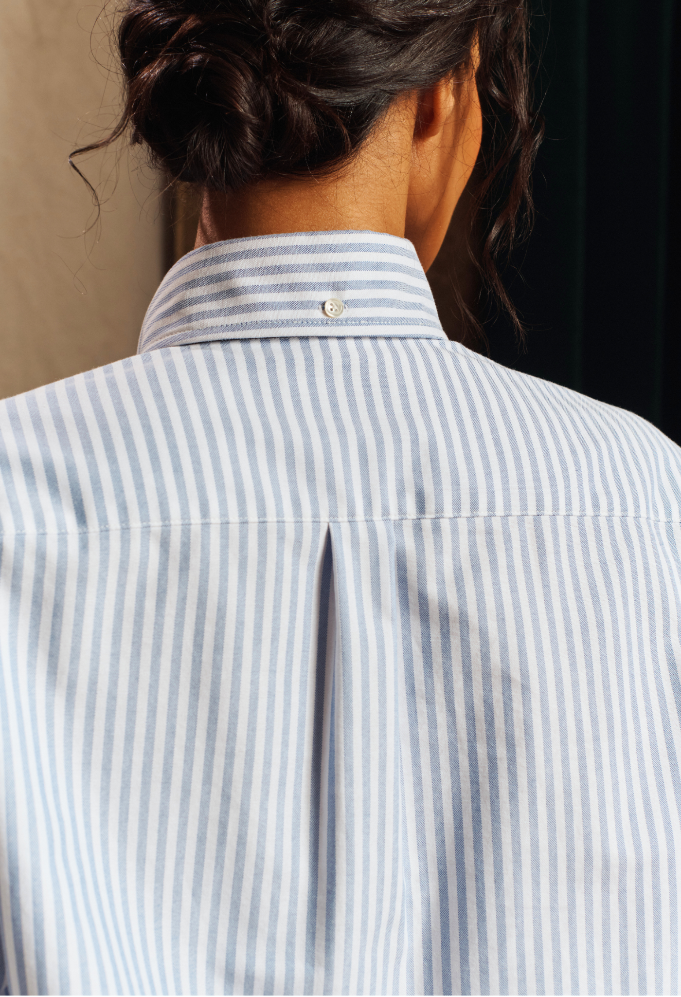 Striped Contrast Cotton Shirt