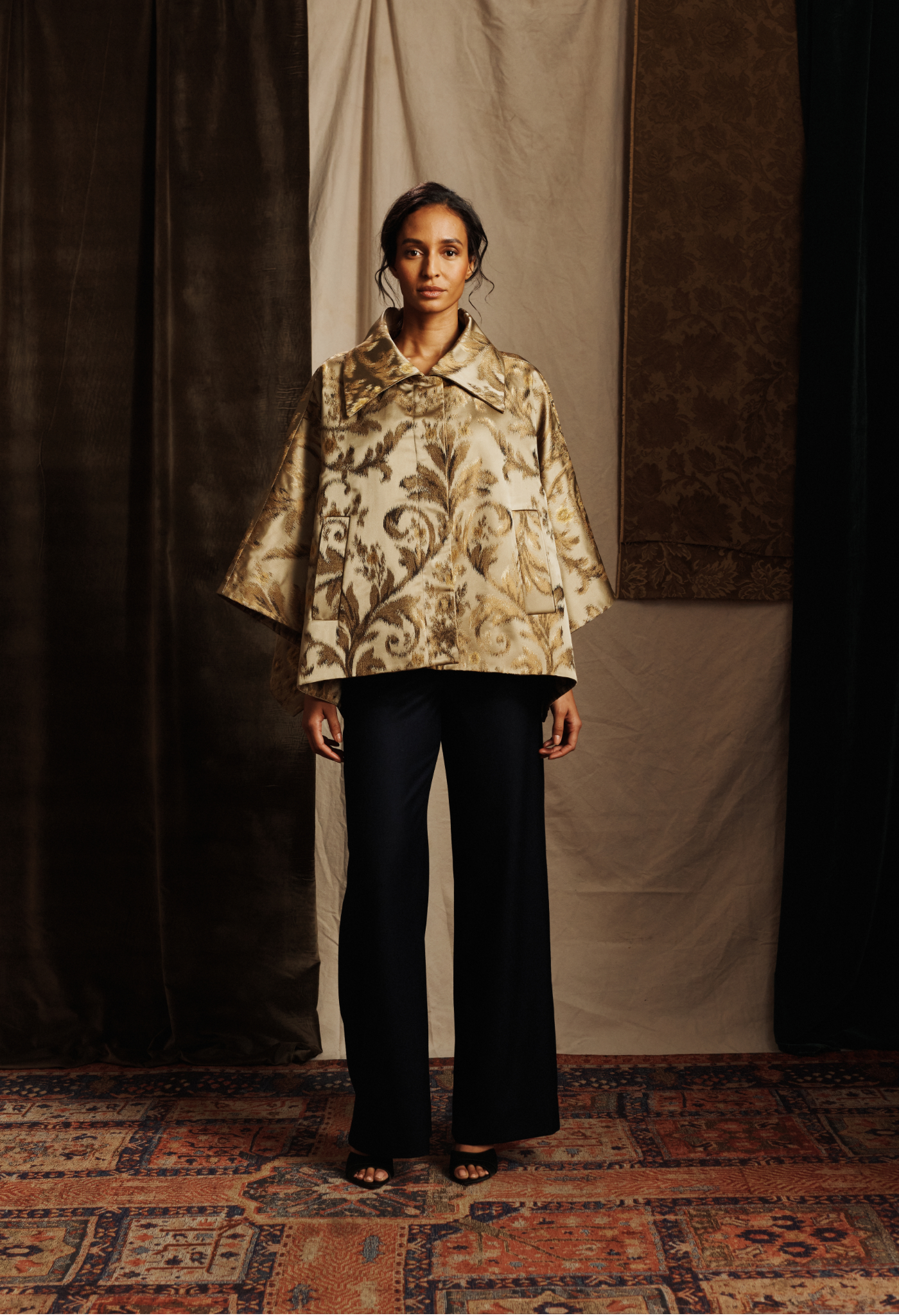 Silk Brocade Cape