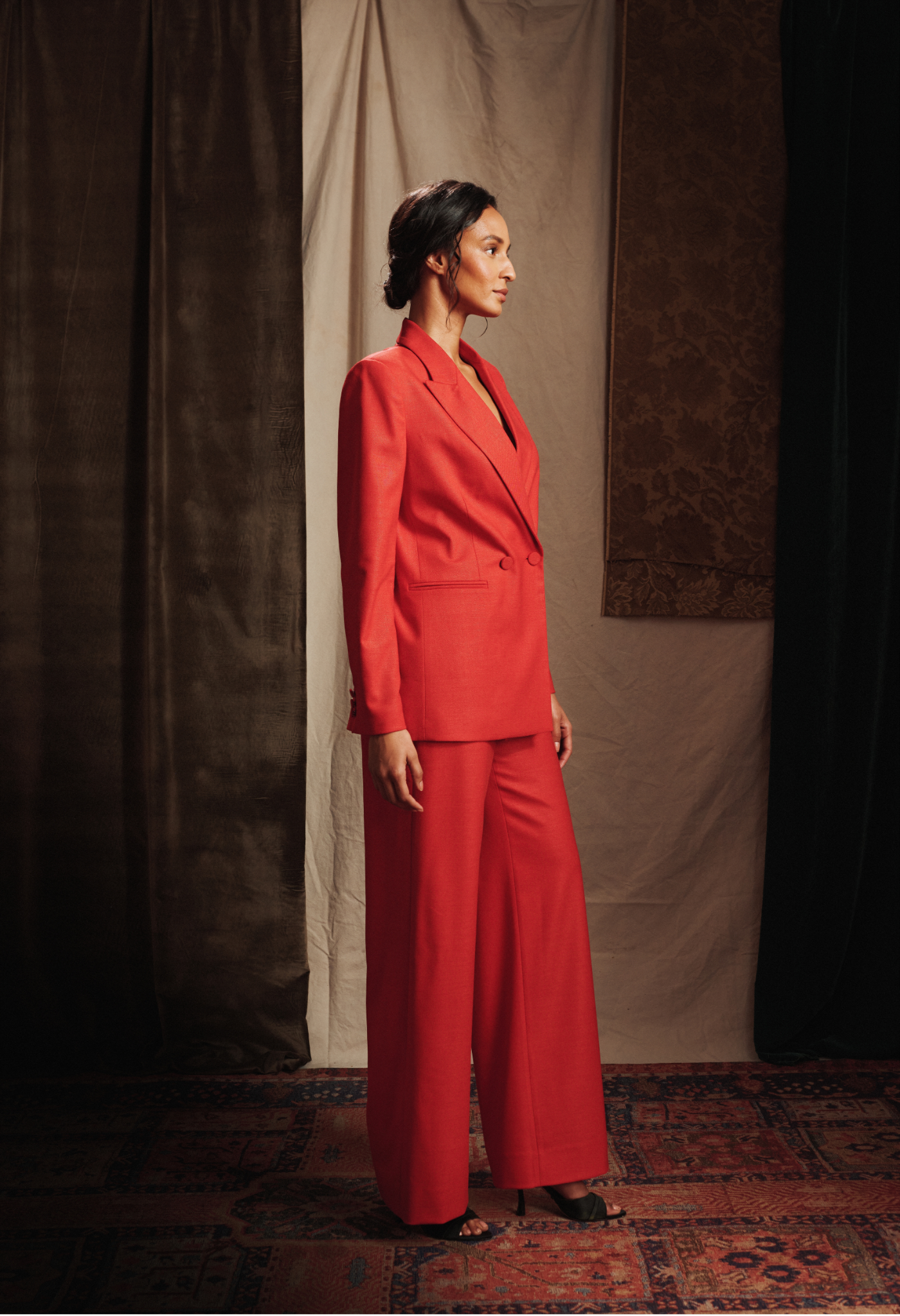 Wool and Silk Double Breasted Jacket