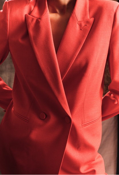 Wool and Silk Double Breasted Jacket