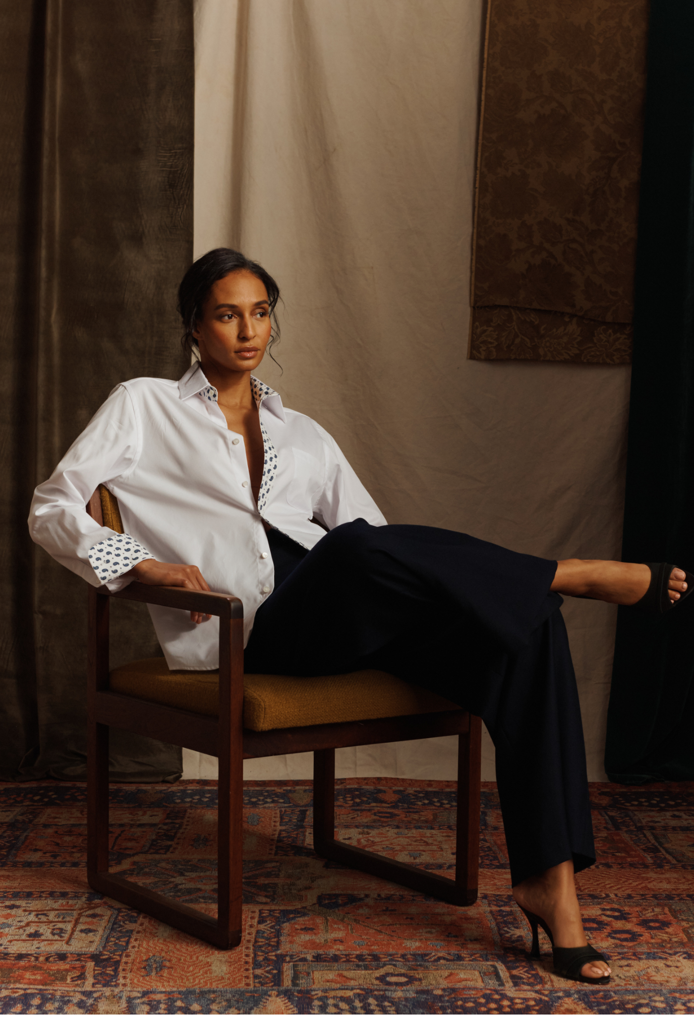 Contrast Cotton Shirt