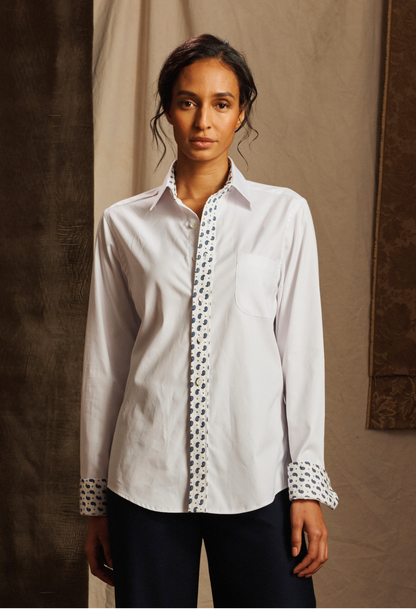 Contrast Cotton Shirt
