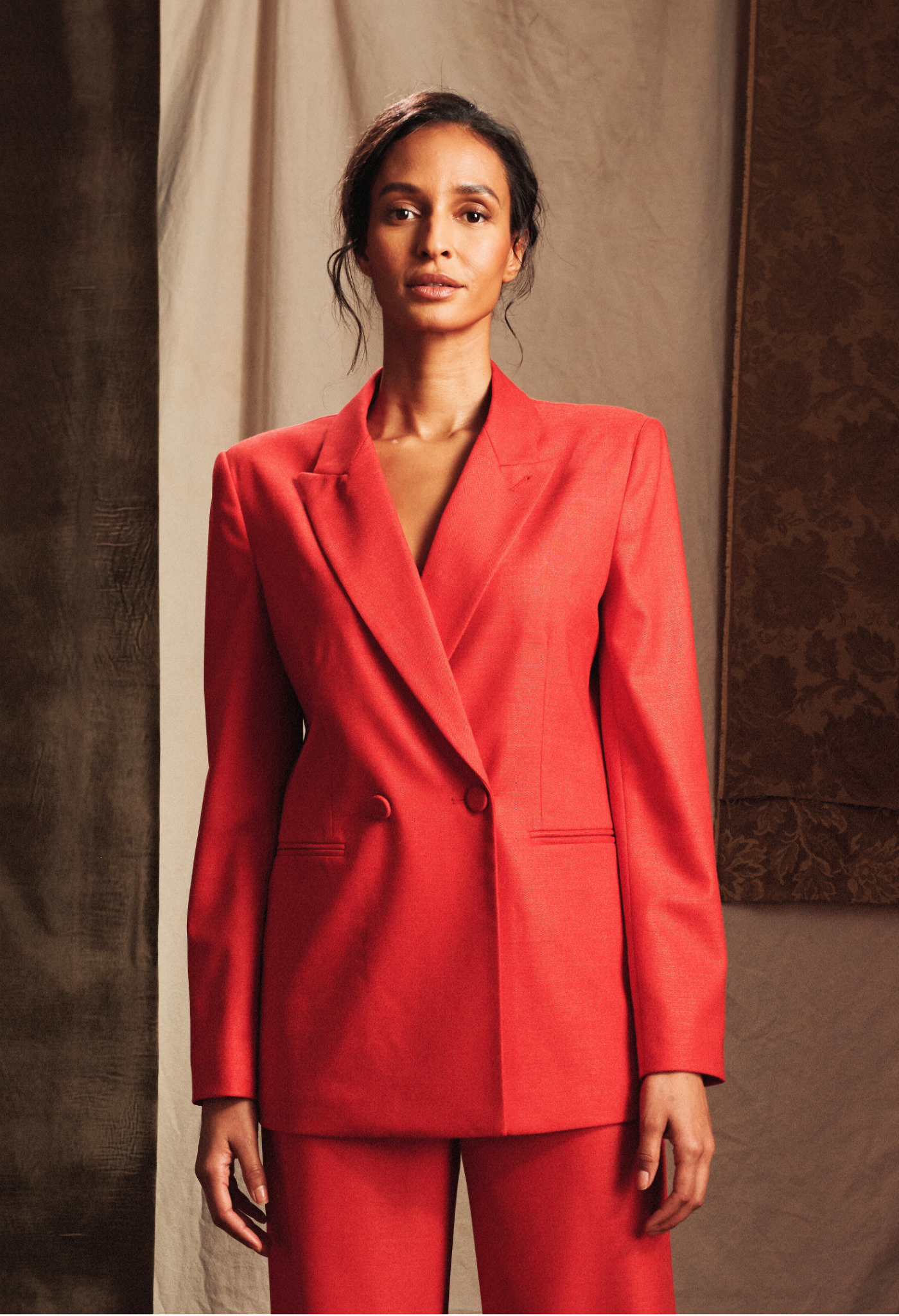 Wool and Silk Double Breasted Jacket