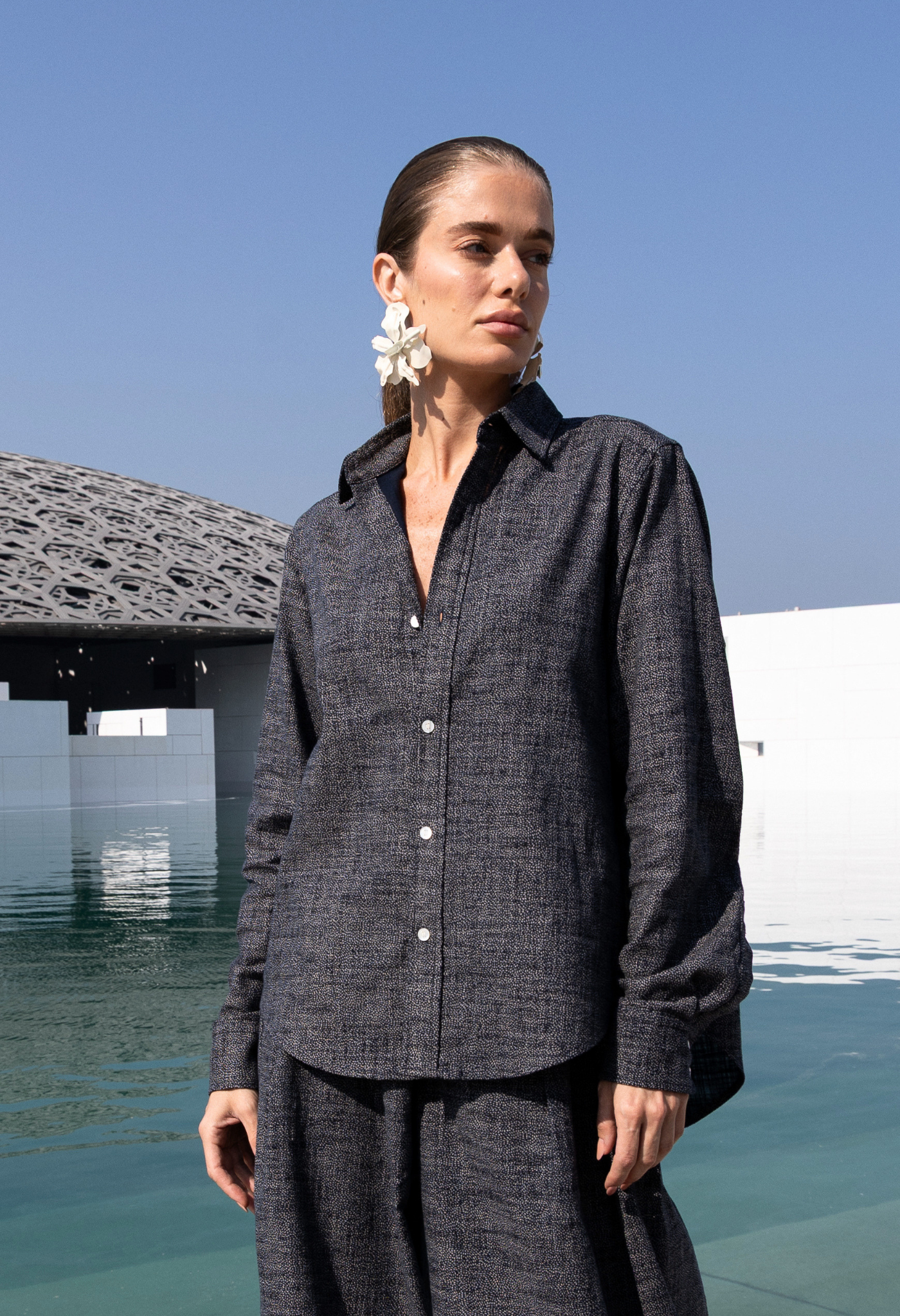 Japanese Indigo-Dyed Cotton Oversized Shirt