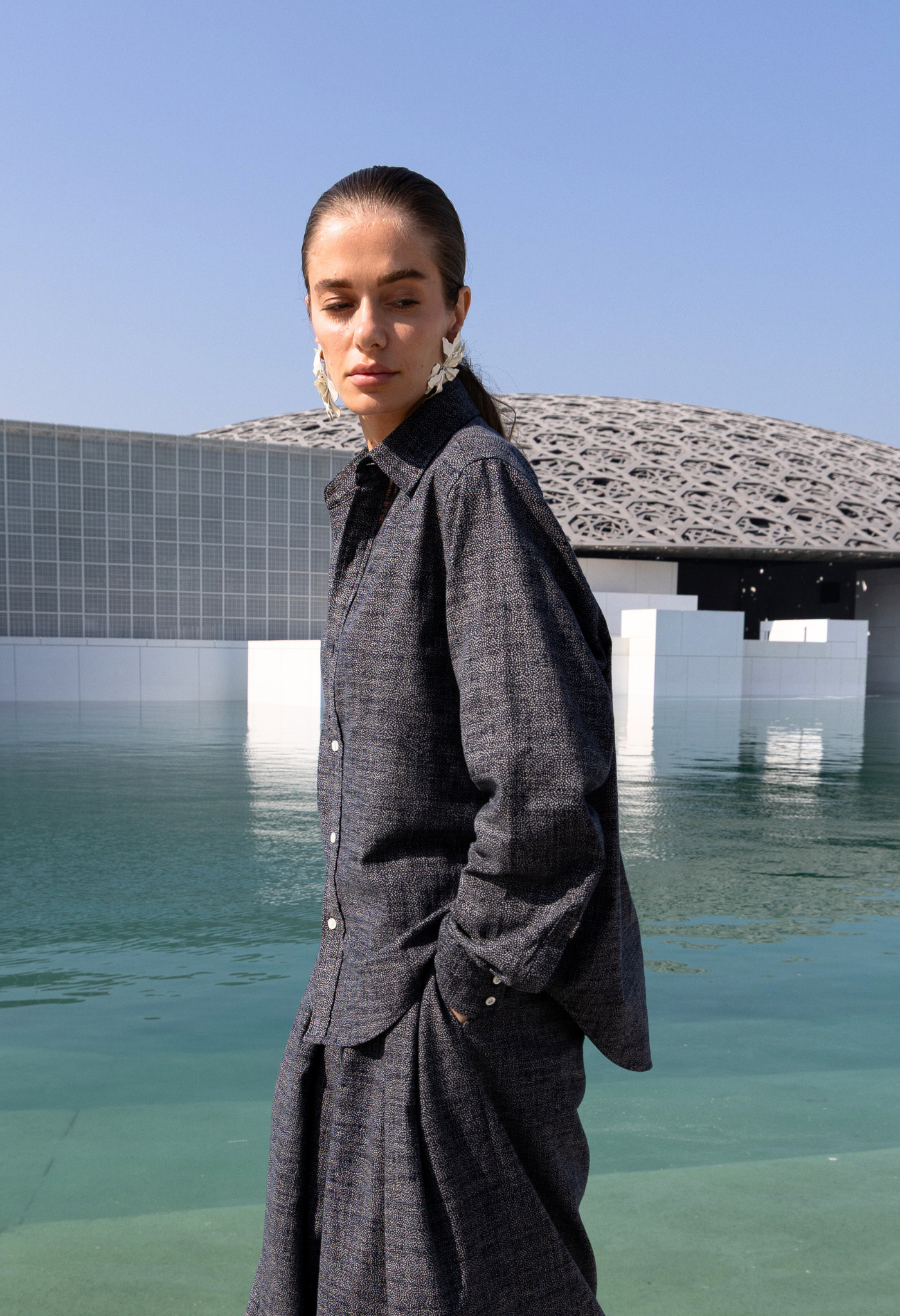 Japanese Indigo-Dyed Cotton Oversized Shirt