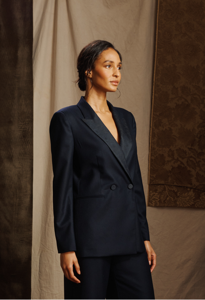 Italian Saxon Wool Double Breasted Jacket