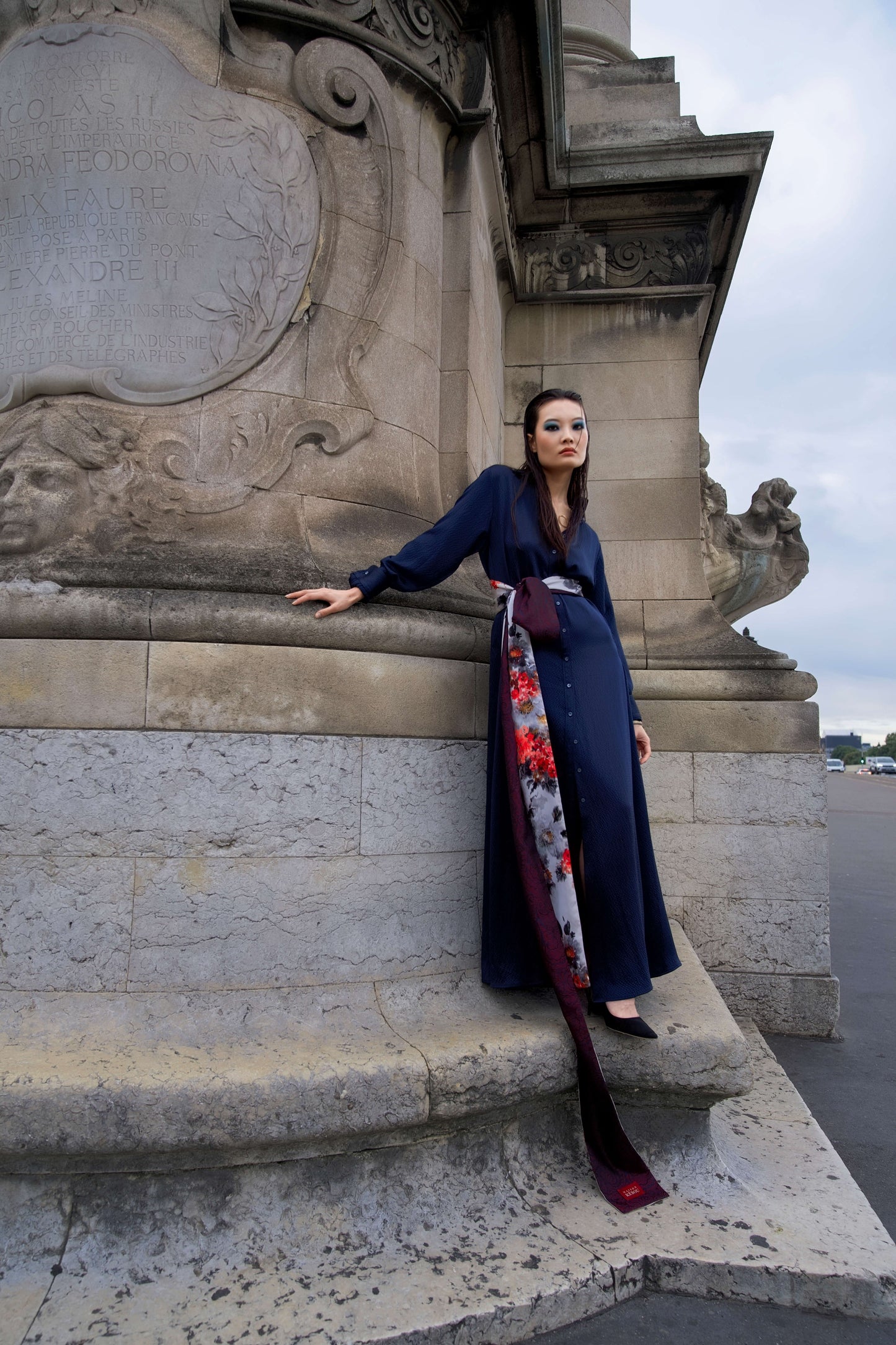Printemps Éphémère Silk Moitié Sash
